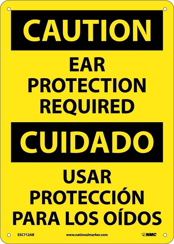 CAUTION EAR PROTECTION REQUIRED 14x10