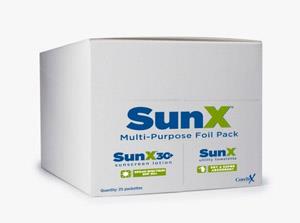 SUNX SPF 30+ TOWELETTE FOIL PACK 25/BX