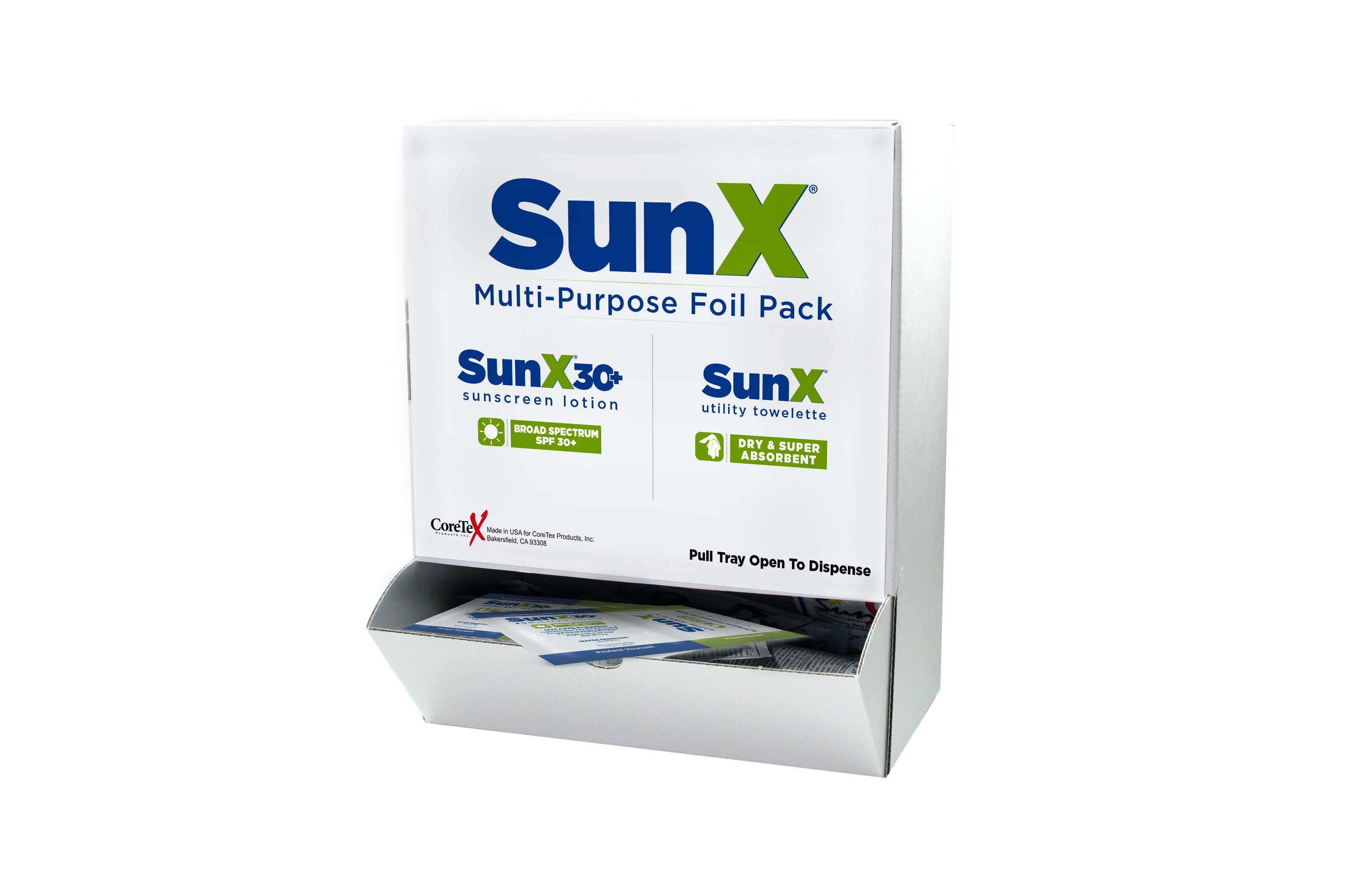 SUNX SPF 30+ TOWELETTE FOIL PACK 50/BX