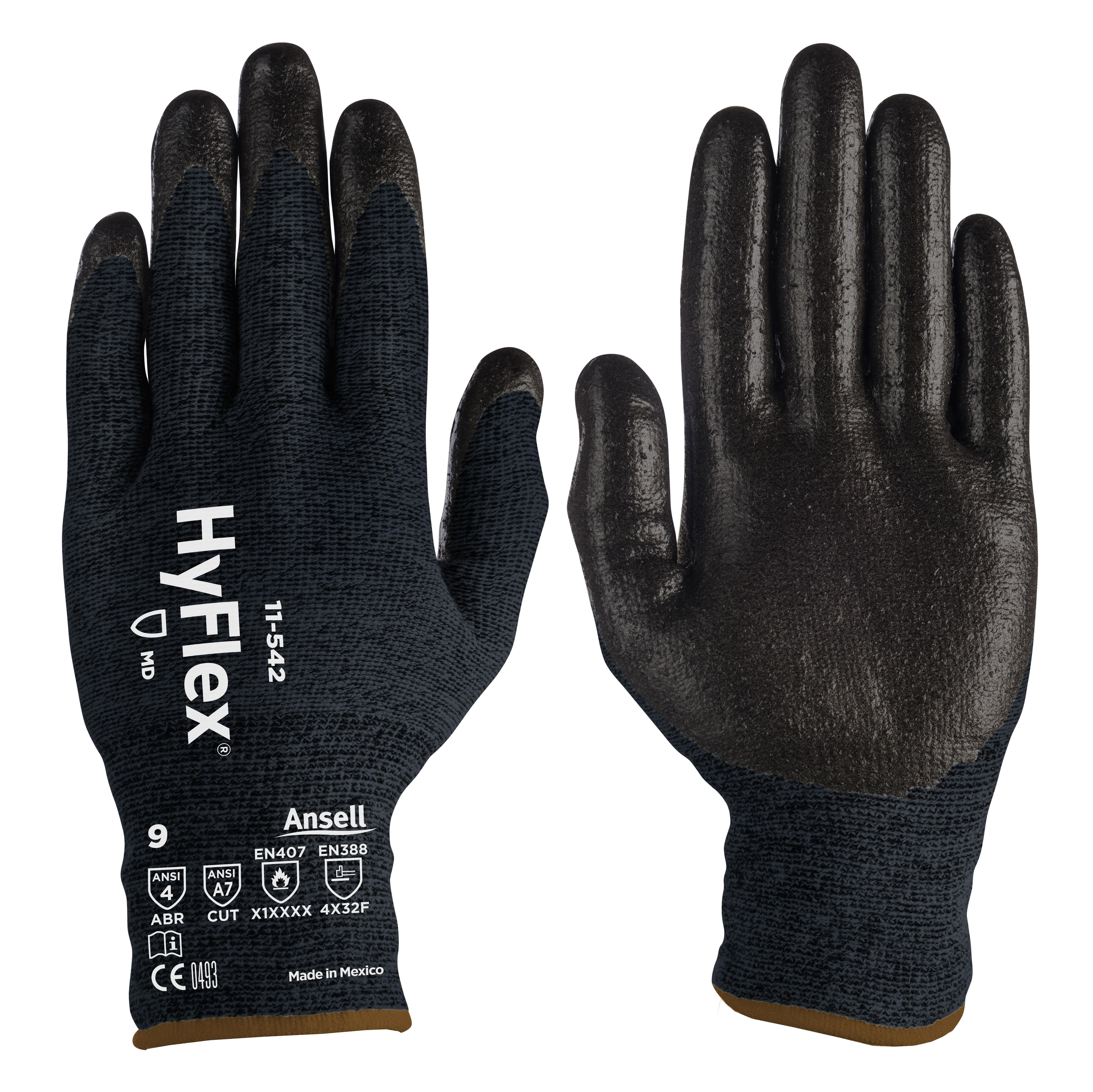 ANSELL HYFLEX 11-542 NITRILE COATED