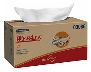 WYPALL L30 POP-UP BOX WHITE 120 WIPERS