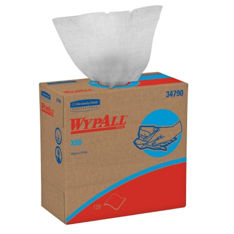 WYPALL X60 POP-UP BOX WHITE 126 WIPERS