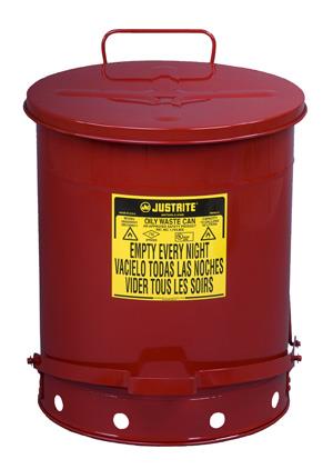JUSTRITE 14GAL OILY WASTE CAN FOOT COVER