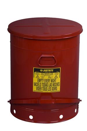 JUSTRITE 21GAL OILY WASTE CAN FOOT COVER