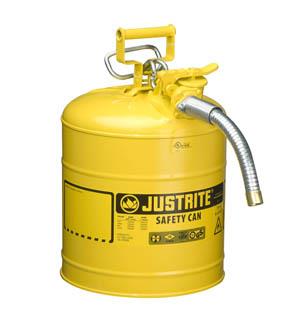 JUSTRITE 5 GAL TYPE II SAFETY CAN 1" YLW