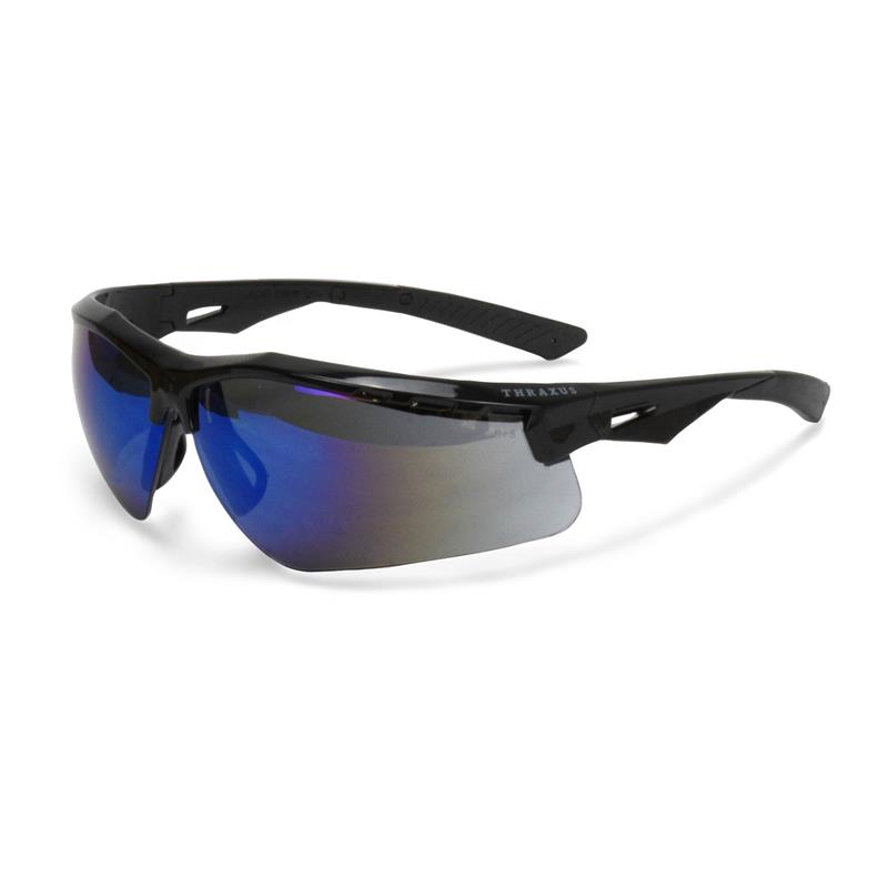 THRAXUS BLUE MIRROR LENS SAFETY GLASS