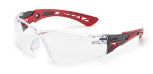 BOLLE RUSH+ CLEAR PLATINUM LENS BLK/RED
