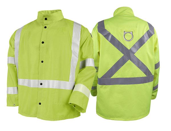 LIME WELDING JACKET WITH FR REFLECTIVE