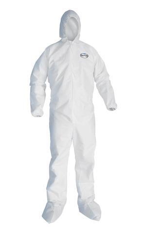 KLEENGUARD A30 HOODED FOOTED COVERALL