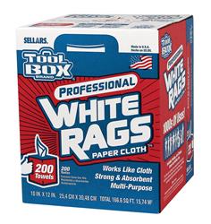 TOOLBOX WHITE RAGS CENTER PULL BOX